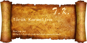 Török Karmelina névjegykártya